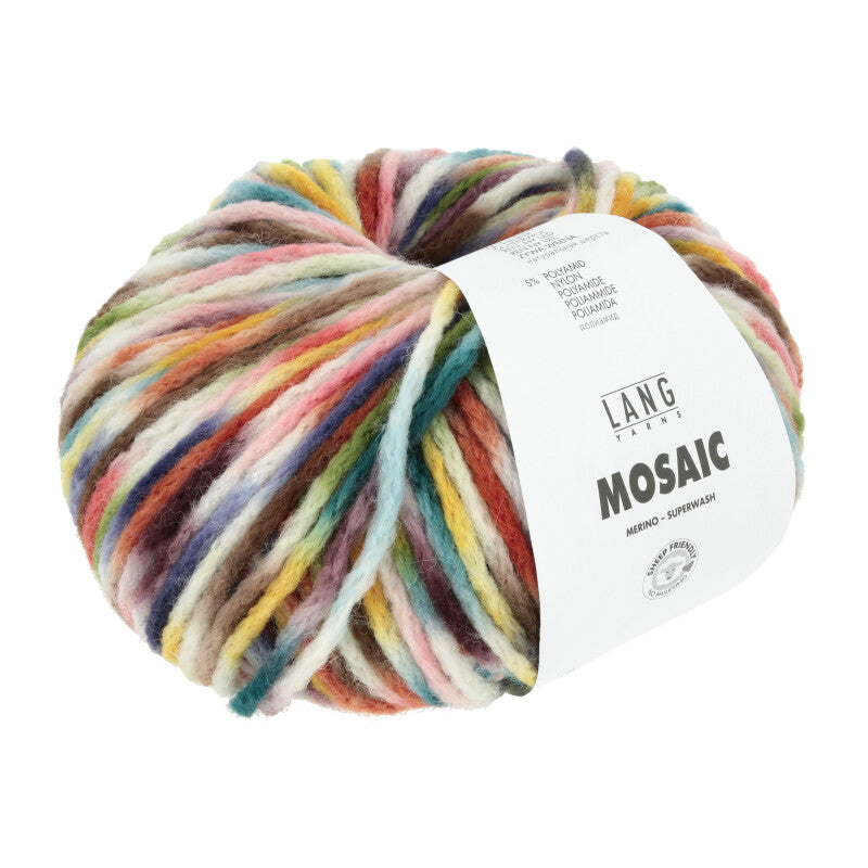 Lang Yarns MOSAIC Merino extrafine 100g/140m sehr weich flauschig super warm Wintergarn Chunky NS 8 mm