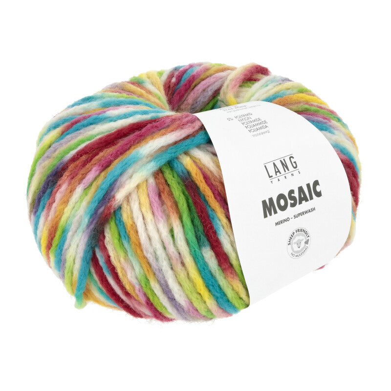 Lang Yarns MOSAIC Merino extrafine 100g/140m sehr weich flauschig super warm Wintergarn Chunky NS 8 mm