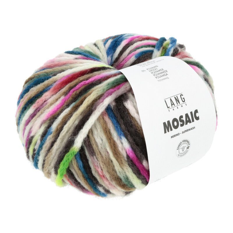 Lang Yarns MOSAIC Merino extrafine 100g/140m sehr weich flauschig super warm Wintergarn Chunky NS 8 mm