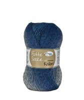 Sockenwolle RELLANA Flotte Socke Kolibri 420m/100g superwash bunt Muster aus dem Knäuel 4-fach
