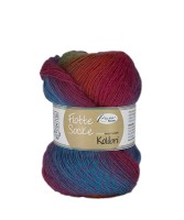 Sockenwolle RELLANA Flotte Socke Kolibri 420m/100g superwash bunt Muster aus dem Knäuel 4-fach