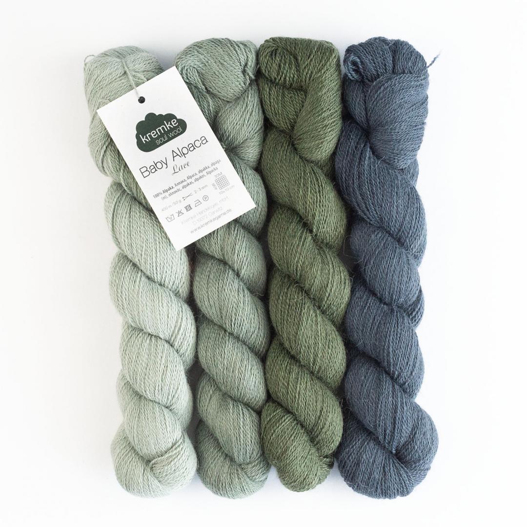 BABYALPAKA LACE Kremke Soul Wool 50g/400m Lace Garn Babyalpaka weich fein Beilaufgarn