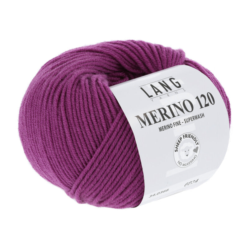 Lang Yarns Merino 120 reine Schurwolle 50g/120m Merino extrafine DK große Farbauswahl