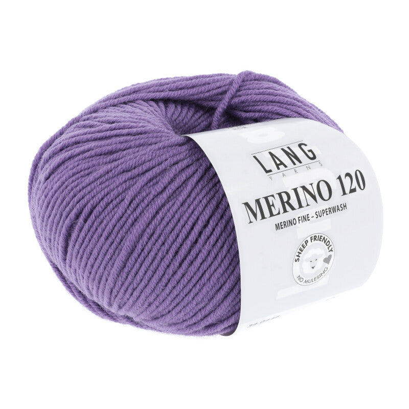 Lang Yarns Merino 120 reine Schurwolle 50g/120m Merino extrafine DK große Farbauswahl