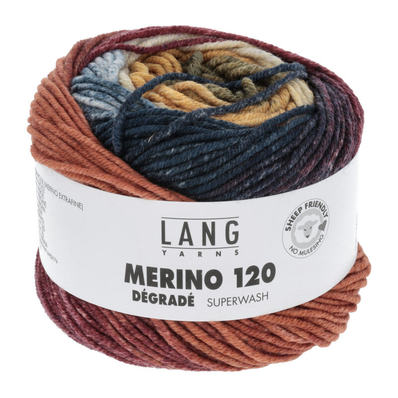Lang Yarns Merino 120 DEGRADE Merino extrafine 50g/120m weich Ganzjahresgarn DK