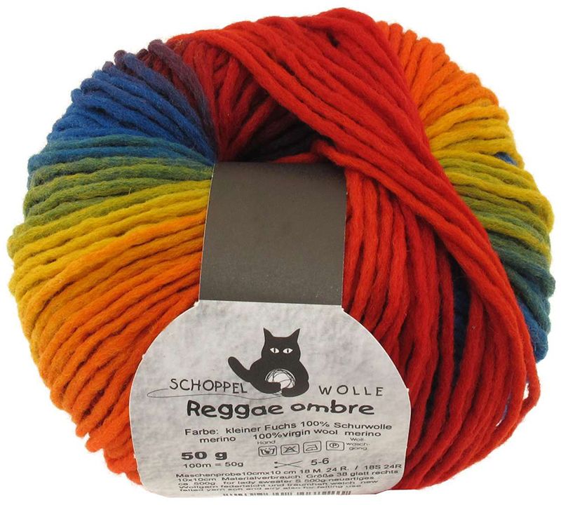 SCHOPPEL Reggae ombré 50g/100m Merino Farbverlauf Nadelstärke 5 -  6 mm weich
