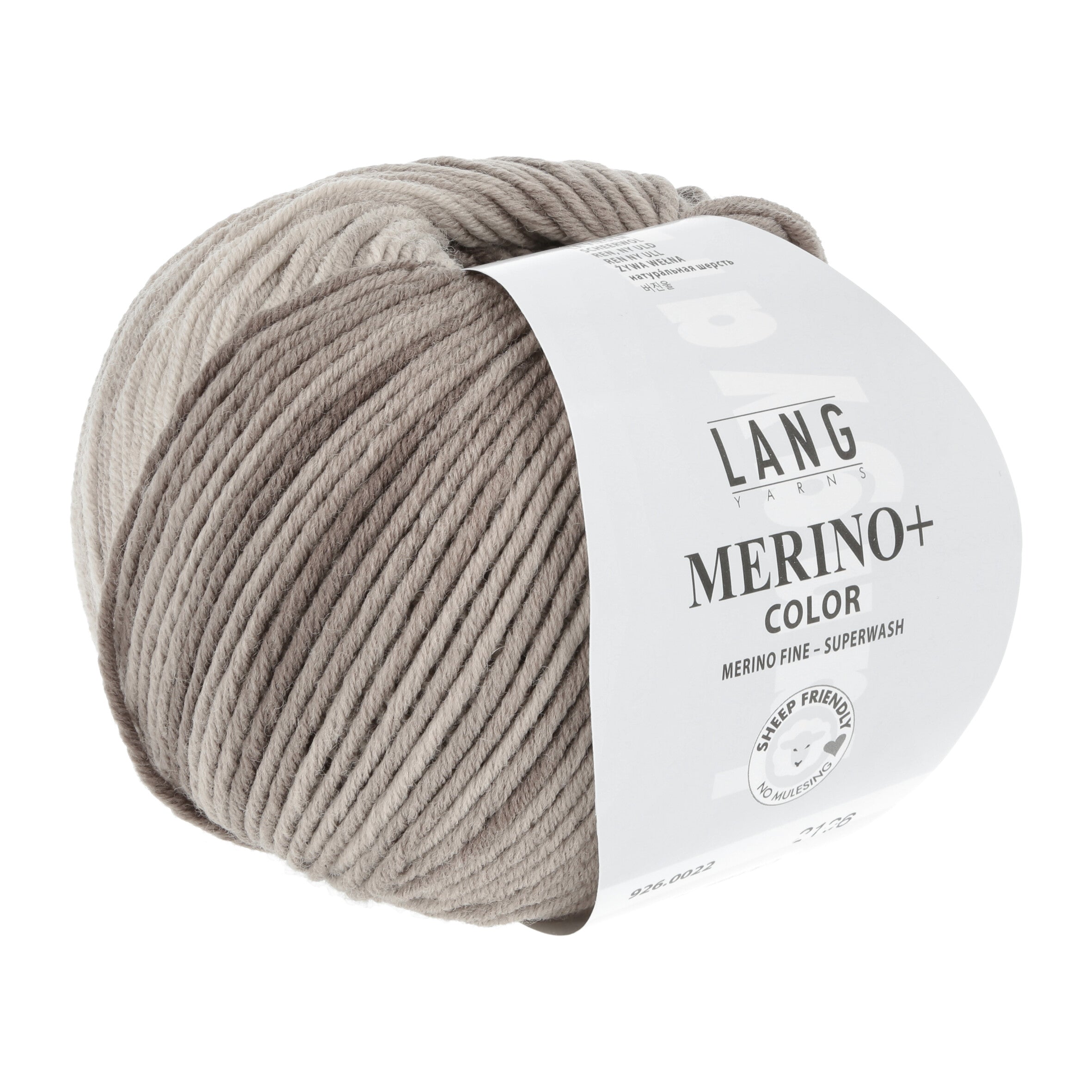 Lang Yarns Merino +Color reine Schurwolle 100g/180m (Merino extrafine - mulesing free), Superwash Ganzjahresgarn Worsted