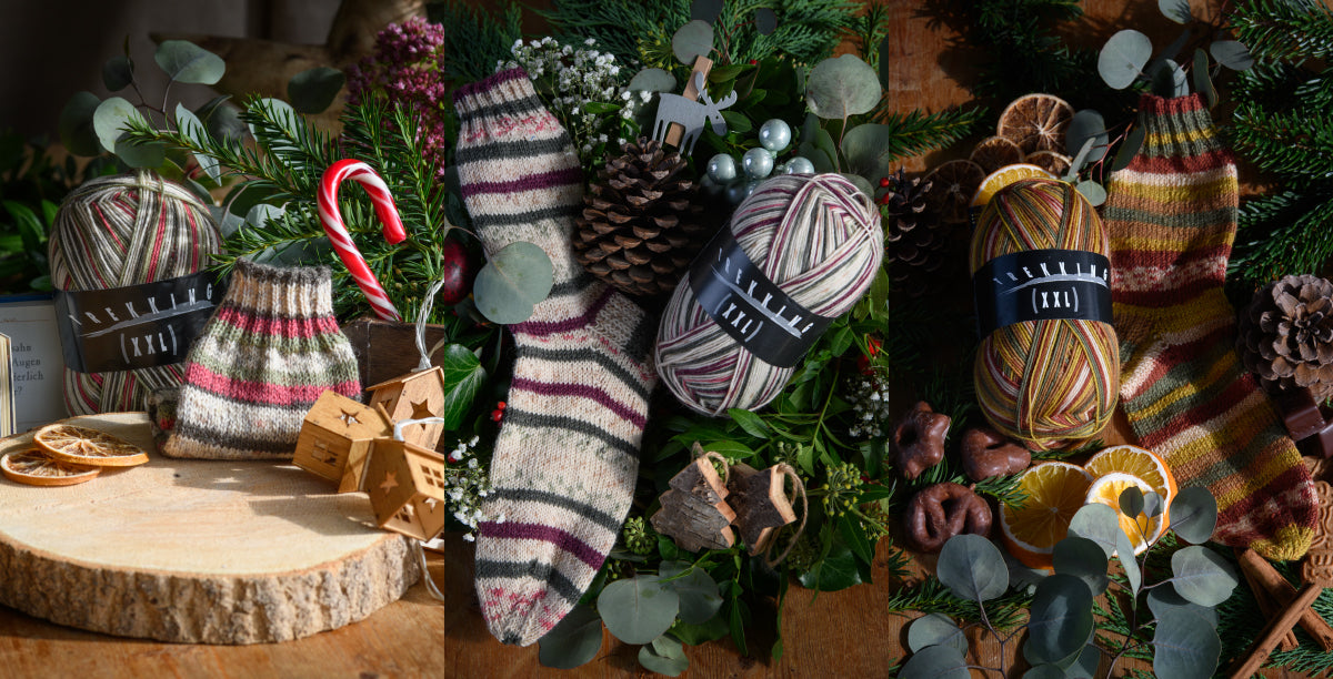 Atelier ZITRON Sockengarn 100g/420m Trekking 4 - fach Color XXL Schurwolle Weihnachten 2025 (Kopie)