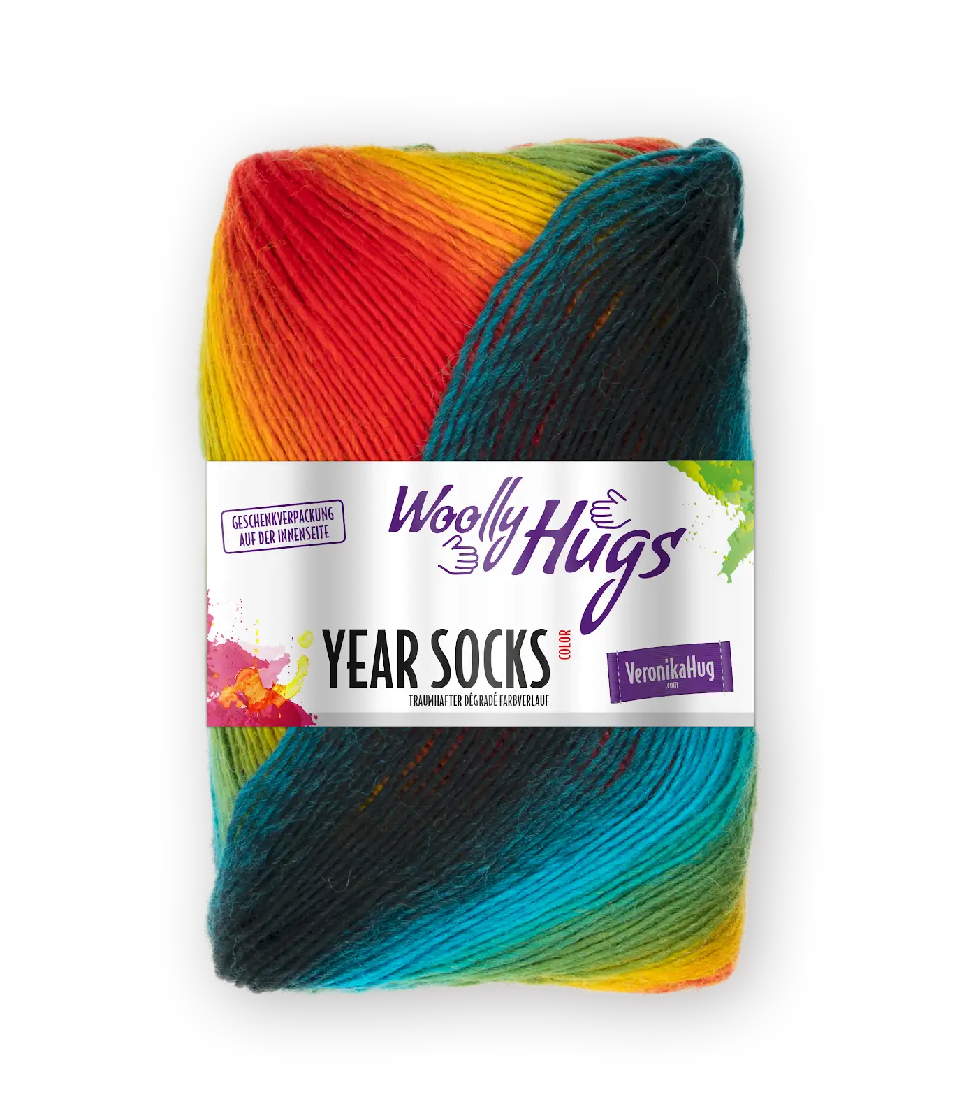 WOOLLY HUGS Year Socks 100g Degradé Schurwolle Farbverlaufsgarn Sockenwolle