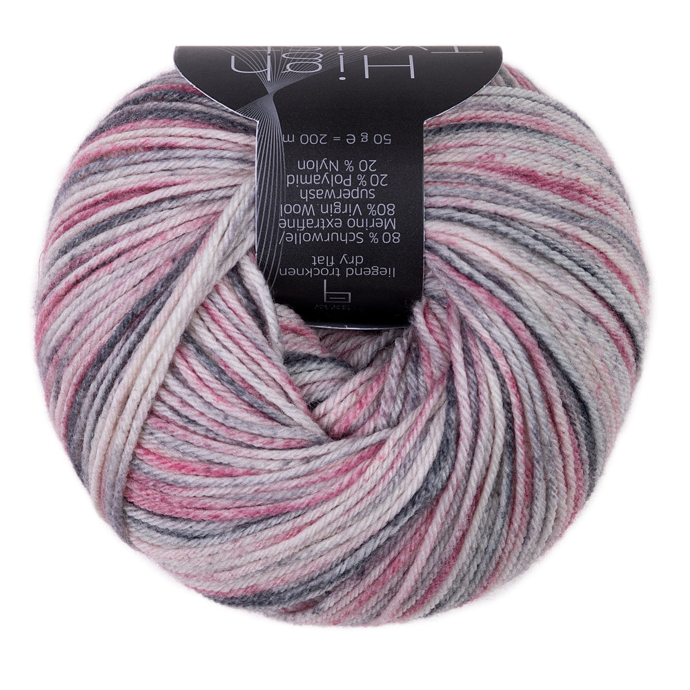 High Twist Color Atelier Zitron 50g/200m Merino extrafine Sockenwolle 4-fach Farbverlauf