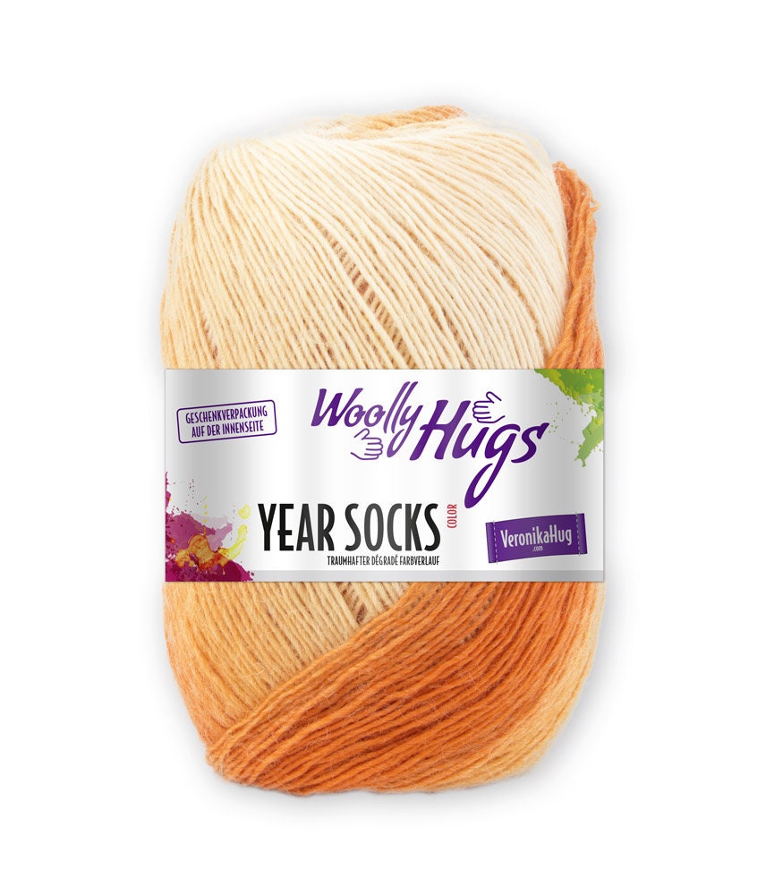 WOOLLY HUGS Year Socks 100g Degradé Schurwolle Farbverlaufsgarn Sockenwolle