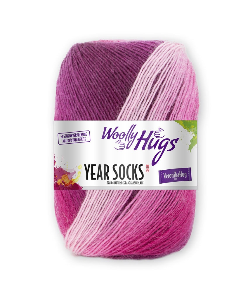WOOLLY HUGS Year Socks 100g Degradé Schurwolle Farbverlaufsgarn Sockenwolle