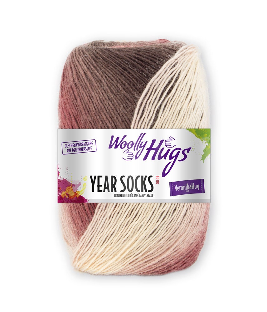 WOOLLY HUGS Year Socks 100g Degradé Schurwolle Farbverlaufsgarn Sockenwolle