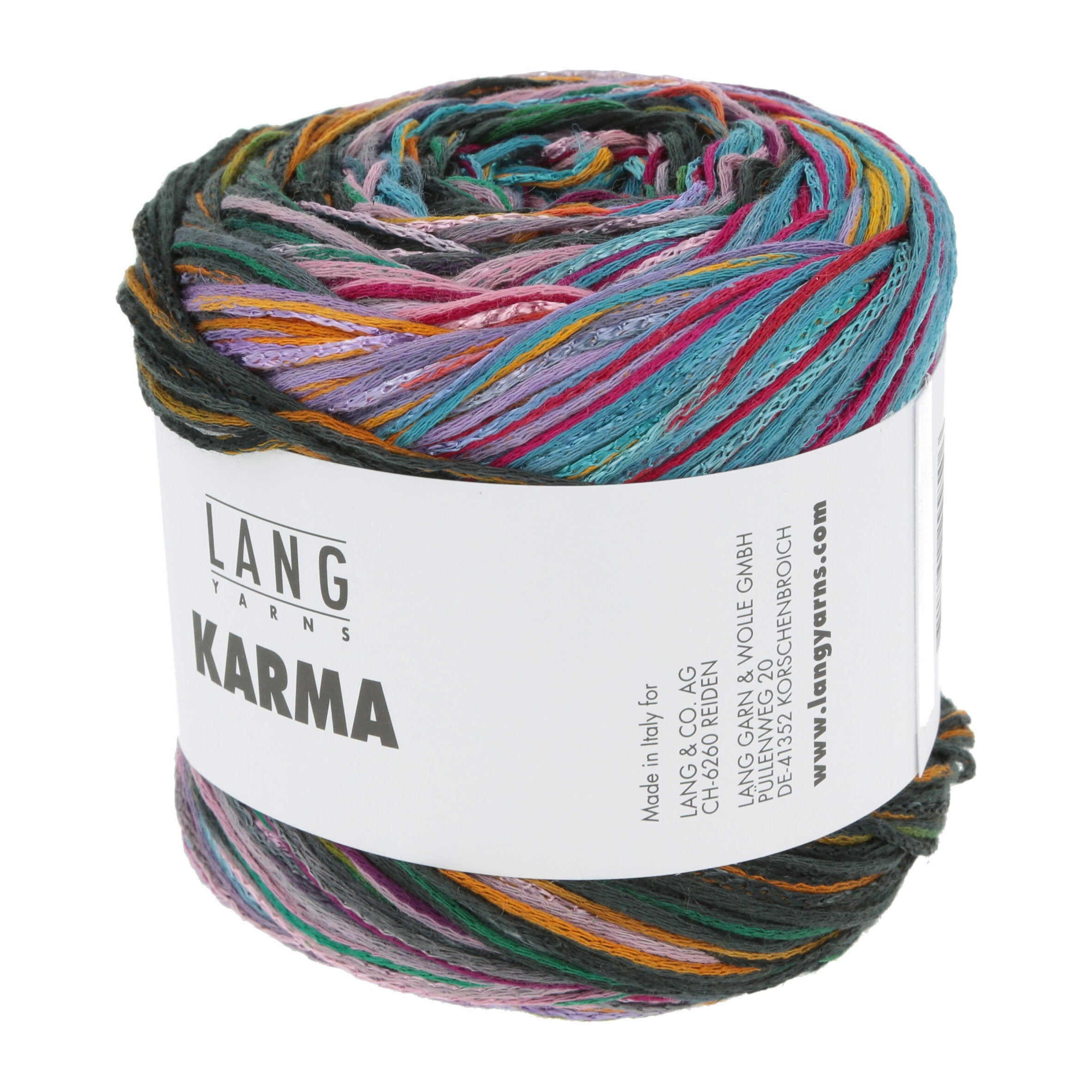 LANG YARNS Karma leichtes Sommergarn Baumwolle Viskose Polyacryl Leinen 100g/285m weich glänzend