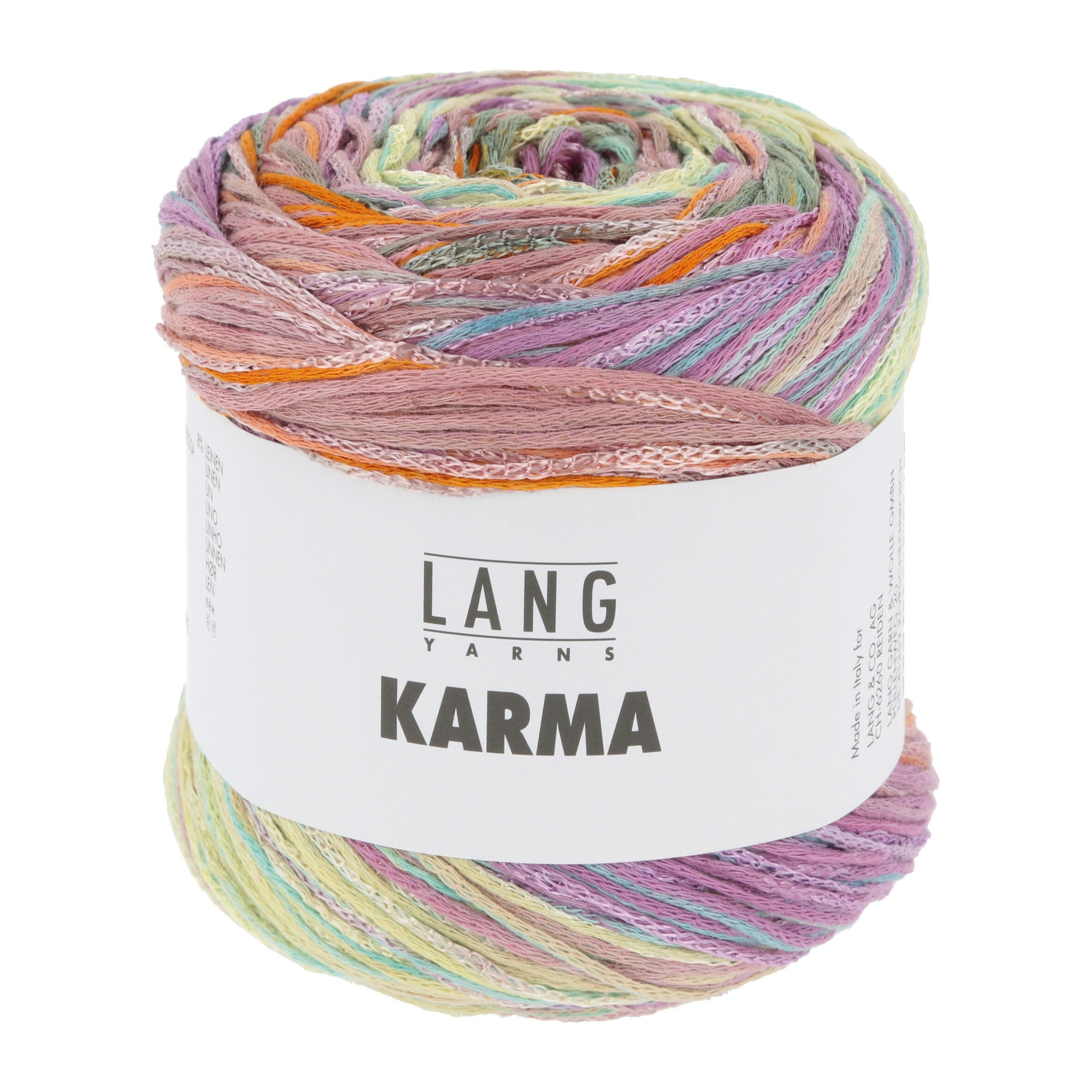 LANG YARNS Karma leichtes Sommergarn Baumwolle Viskose Polyacryl Leinen 100g/285m weich glänzend