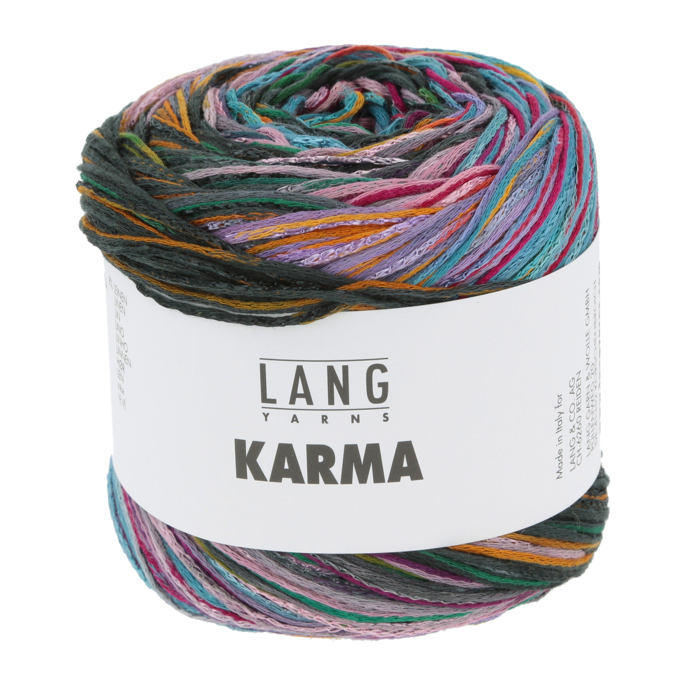 LANG YARNS Karma leichtes Sommergarn Baumwolle Viskose Polyacryl Leinen 100g/285m weich glänzend