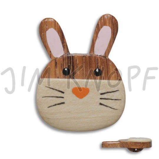 Jim Knopf Knöpfe Hase 12110 Holz Ösenknopf Zubehör 32 mm Accessoire