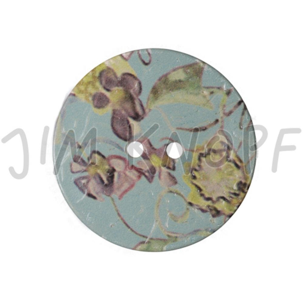 Jim Knopf Cocosknopf Flower Blumenmotiv 40mm Kokosholz 13634 Accessoire Zubehör
