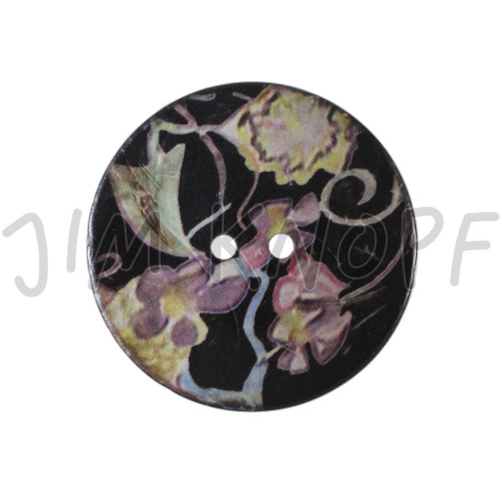 Jim Knopf Cocosknopf Flower Blumenmotiv 40mm Kokosholz 13634 Accessoire Zubehör