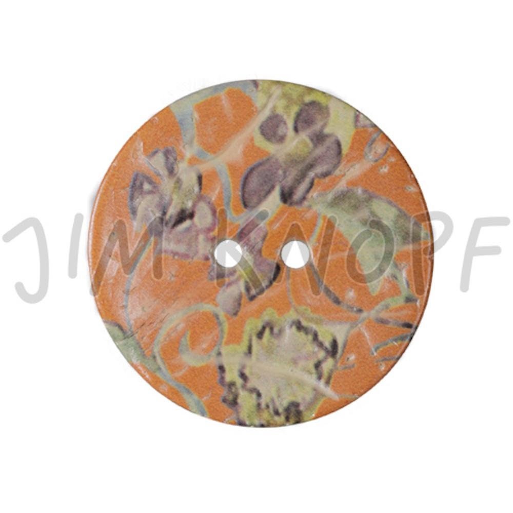 Jim Knopf Cocosknopf Flower Blumenmotiv 40mm Kokosholz 13634 Accessoire Zubehör