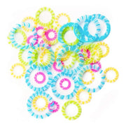 ChiaoGoo 40 runde Maschenmarkierer Ringe bunt 5 - 15 mm in 4 Größen je 10 Stück  Colored Stich Marker Zubehör