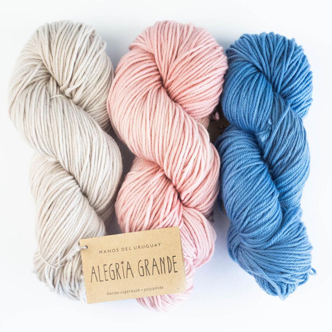 Manos del Uruguay ALEGRIA GRANDE semi solid handgefärbt Merino extrafine LL 180m/100g