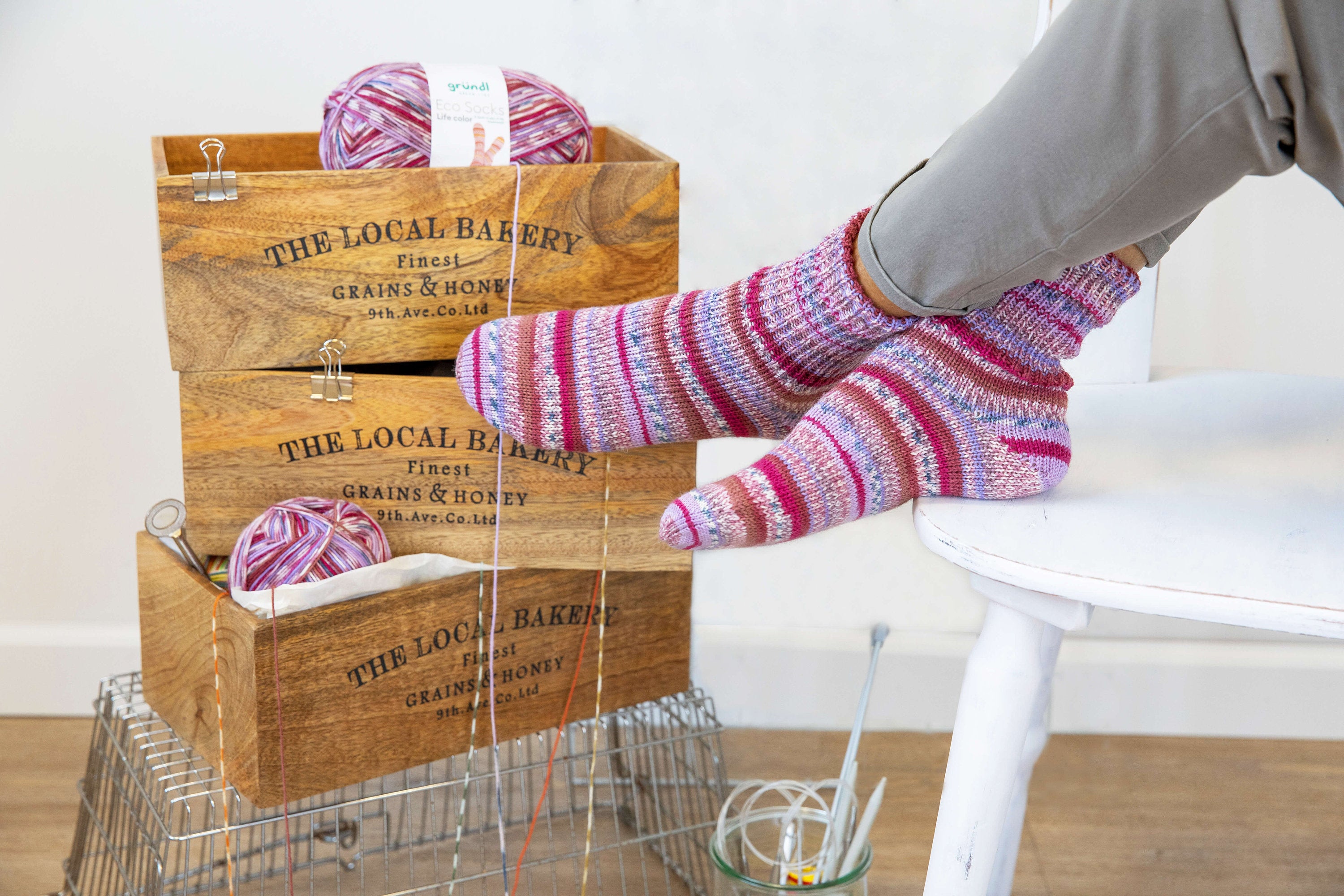 GRÜNDL Sockenwolle Eco Socks Life Color 4-fach LL 420m/100g Schurwolle superwash