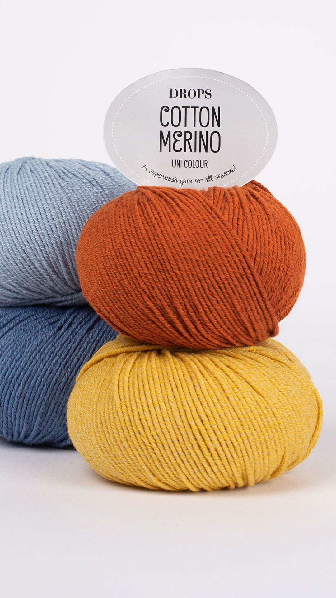 Drops COTTON MERINO Schurwolle Baumwolle LL 50 g/110m - mulesingfrei DK