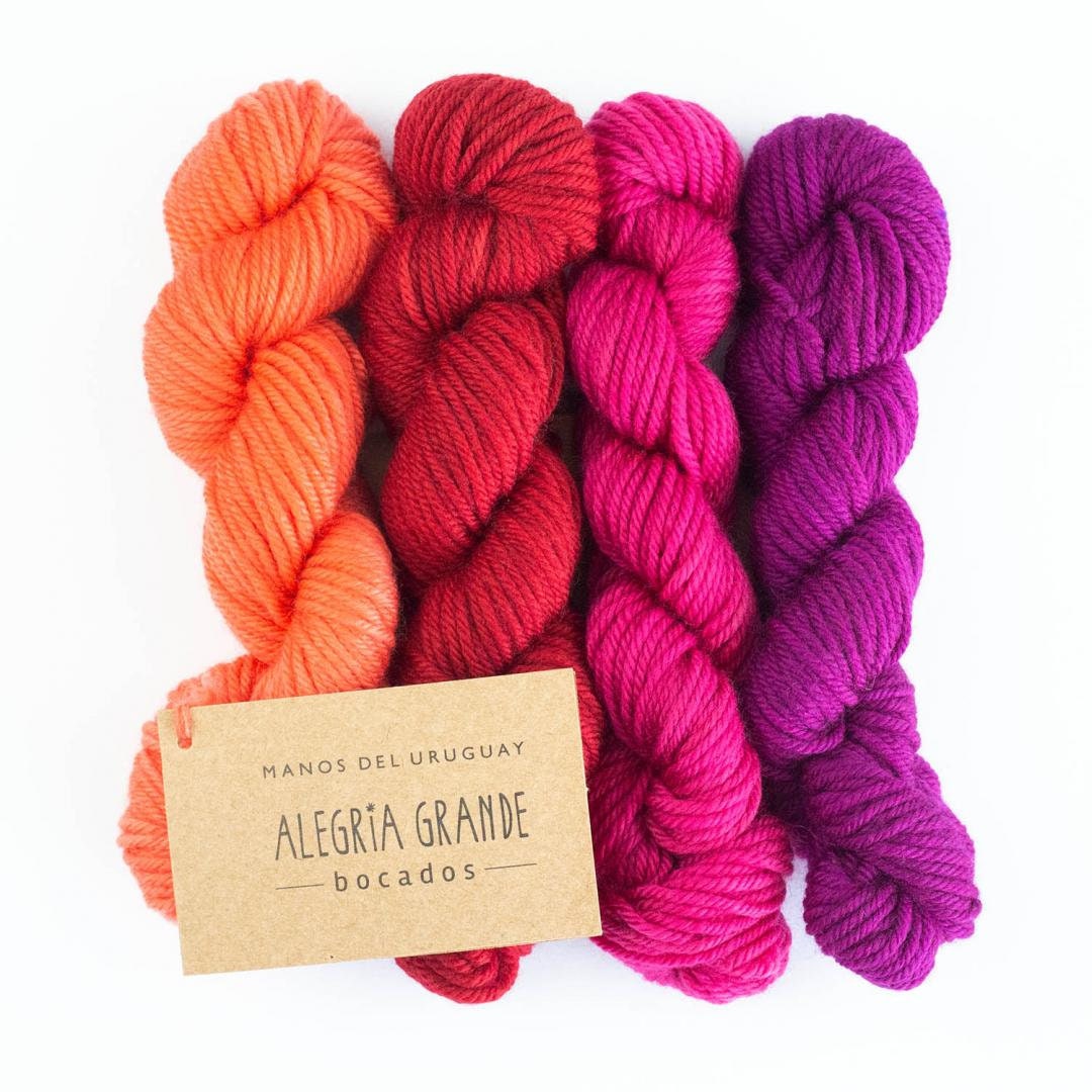 Manos del Uruguay ALEGRIA GRANDE  BOCADOS 45m/25g handgefärbt Merino extrafine