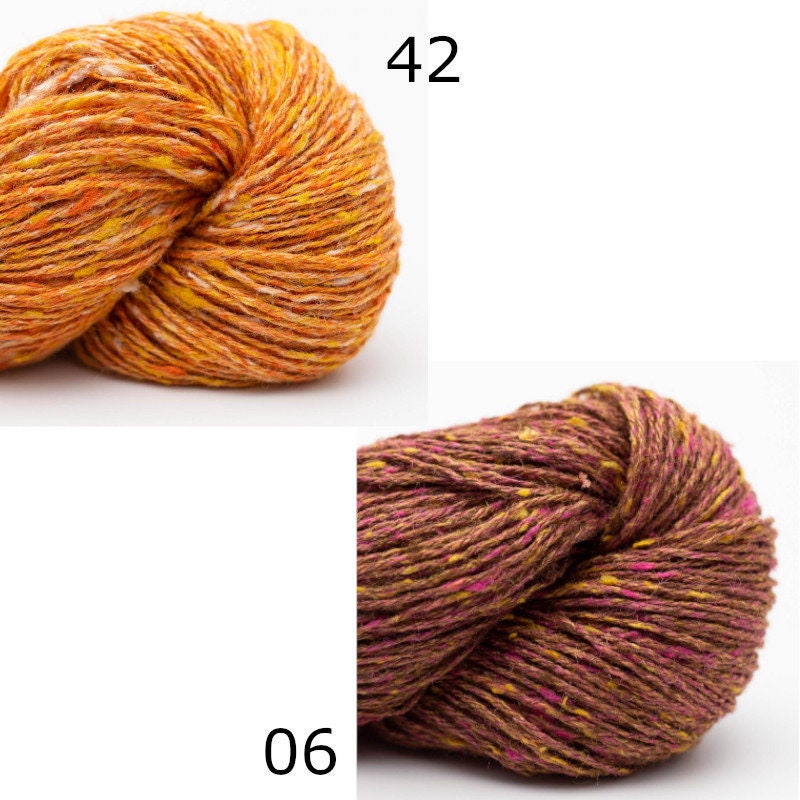 BC Garn Tussah Tweed 50g/250m edel fein 100 % reine Seide Wildseide Tweed