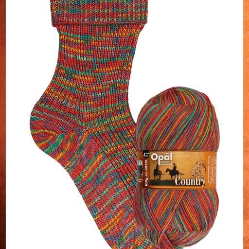 OPAL Sockenwolle 4-fach COUNTRY Schurwolle Polyamid Knäuel 100g/425m