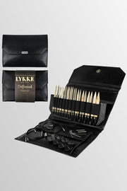 Lykke Rundstricknadel Set - Black schwarz Stricken 12 Nadelpaare 13 cm Länge Birkenholz 3,5 - 12 mm