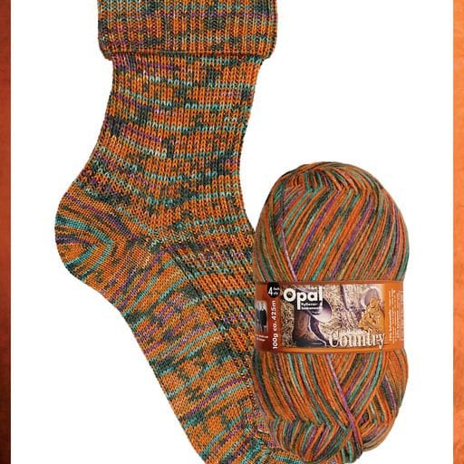 OPAL Sockenwolle 4-fach COUNTRY Schurwolle Polyamid Knäuel 100g/425m