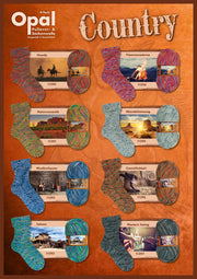 OPAL Sockenwolle 4-fach COUNTRY Schurwolle Polyamid Knäuel 100g/425m