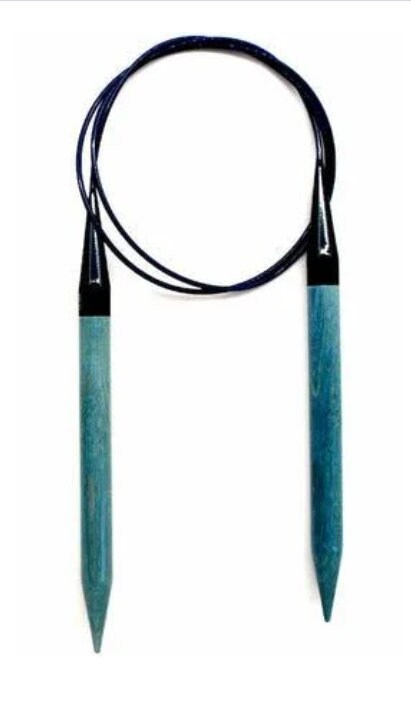 LYKKE Rundstricknadel INDIGO blau Länge 80 cm Birkenholz Stricken 32'' inch