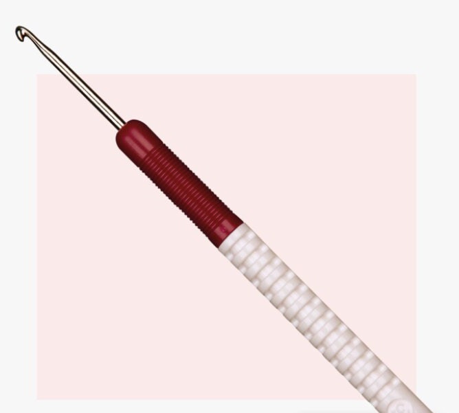 ADDI COLOUR Wollhäkelnadel aus Aluminium mit neuem verstärktem Griff Vorderteil drehbar  148-7