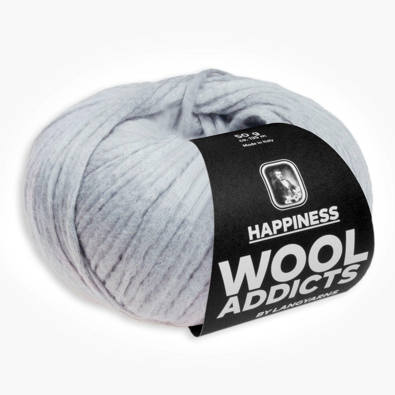 Lang Yarns HAPPINESS Wooladdicts 50g/135m Baumwolle weich grau lila blau rot koralle