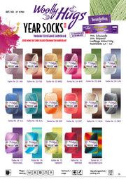 WOOLLY HUGS Year Socks 100g Degradé Schurwolle Farbverlaufsgarn Sockenwolle