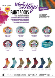 WOOLLY HUGS Paint Socks 100g/420m Farbverlaufsgarn Sockenwolle Schurwolle rot blau gelb orange grün regenbogen