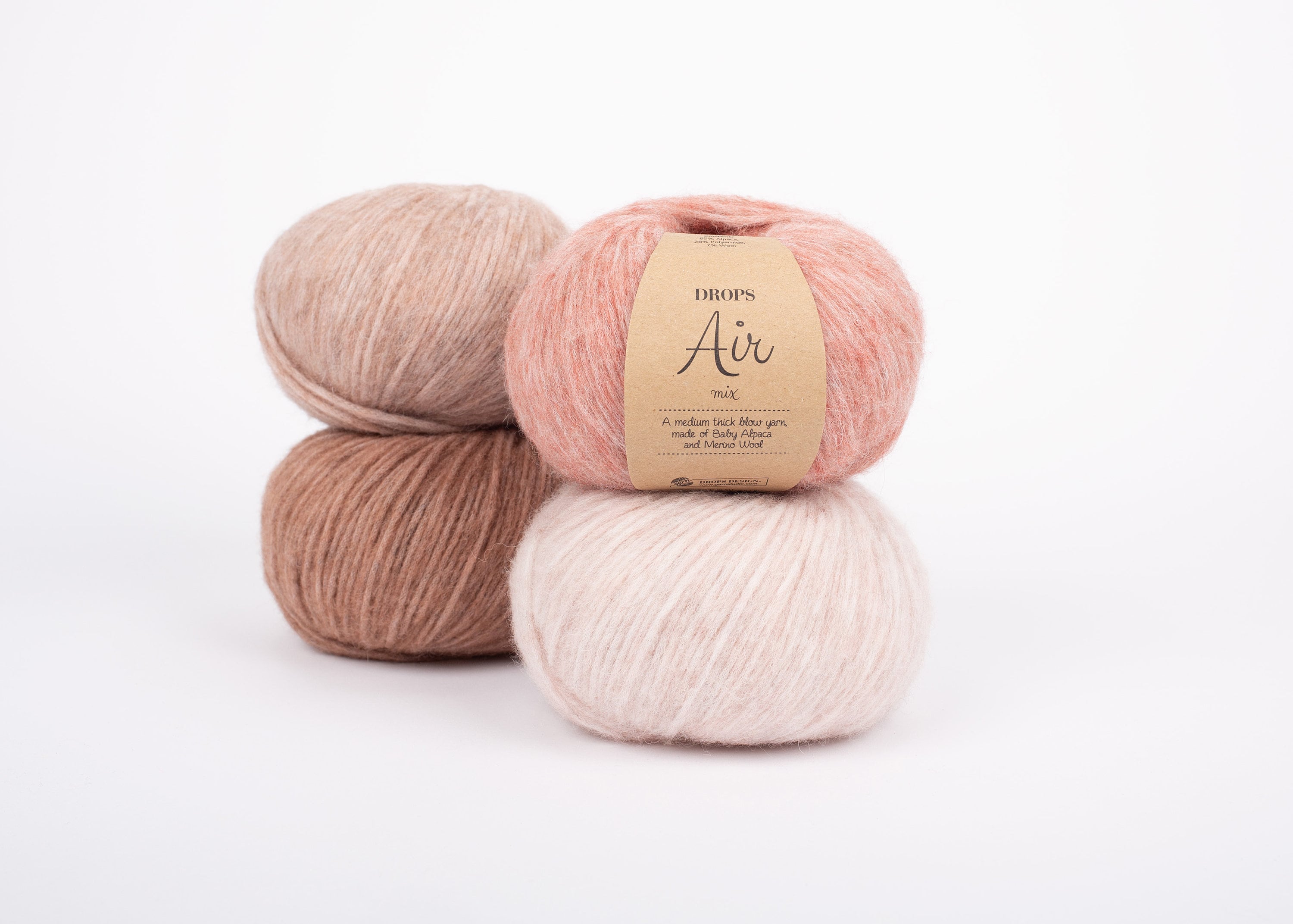 Drops AIR MIX 50g/150m Alpaka Wolle flauschig weich Stricken Häkeln mulesingfrei DK