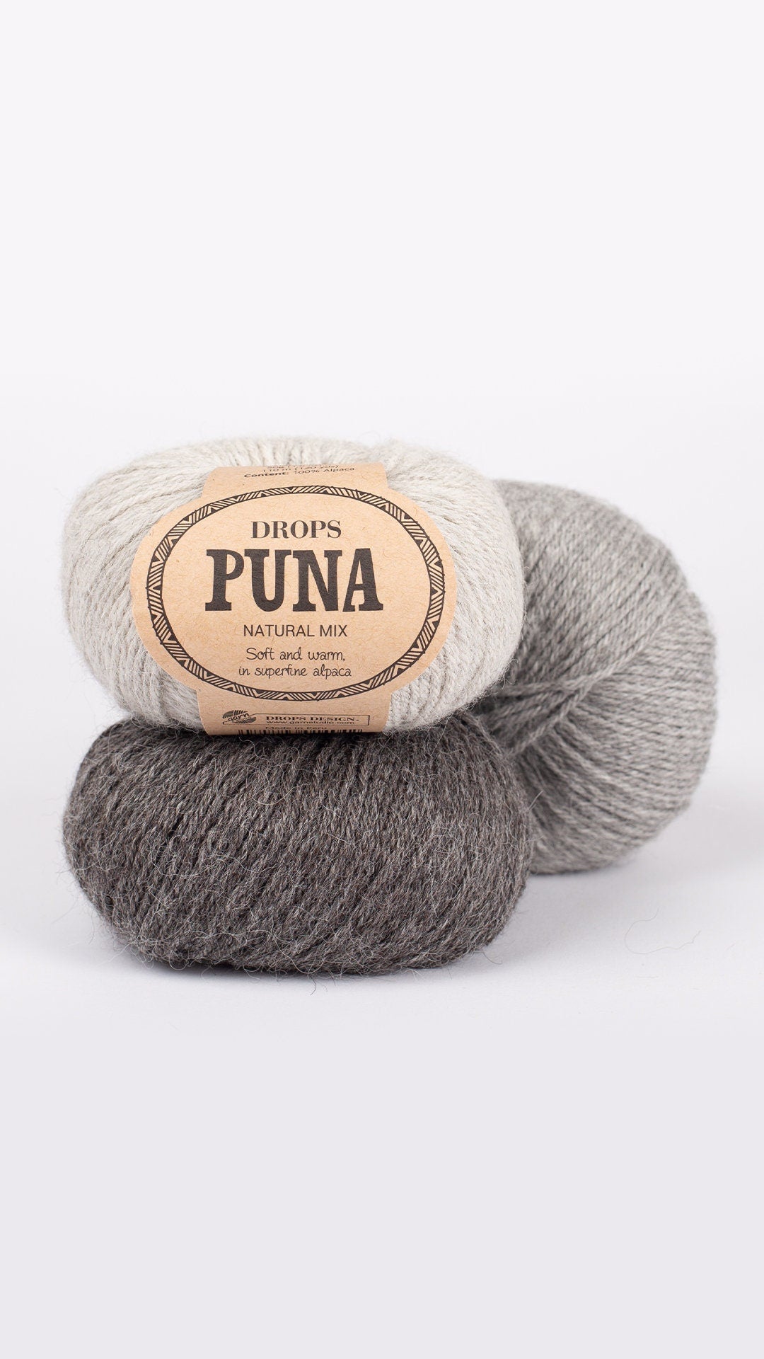Drops PUNA NATURAL mix uni 50 g/110 m Alpaka - mulesingfrei DK 3 worted