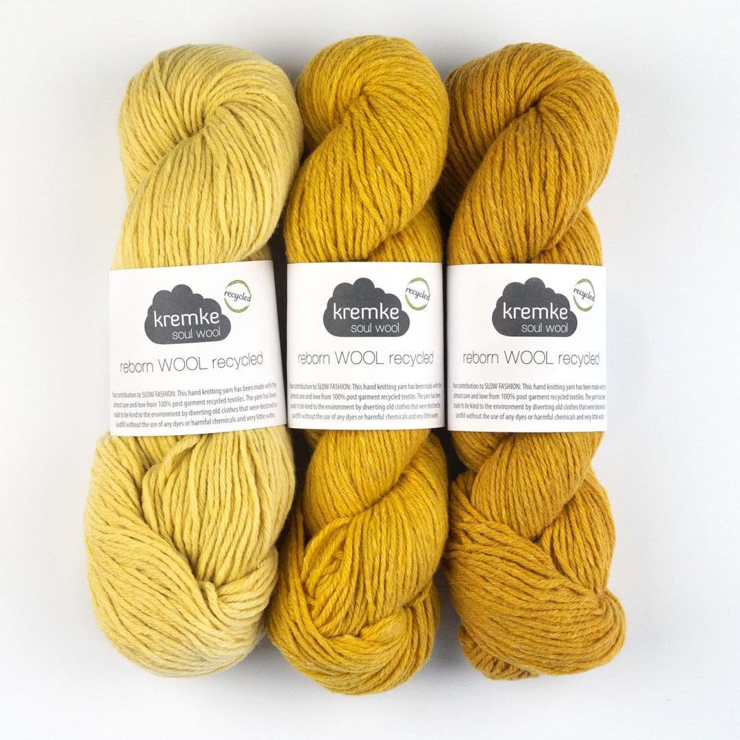 REBORN WOOL Recycled Kremke 100g/200 m mulesingfrei wählen robust wollig Aran