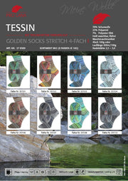 PRO LANA Golden Socks Tessin Schurwolle Elite Stretch 100g/420m 4-fädig Sockenwolle
