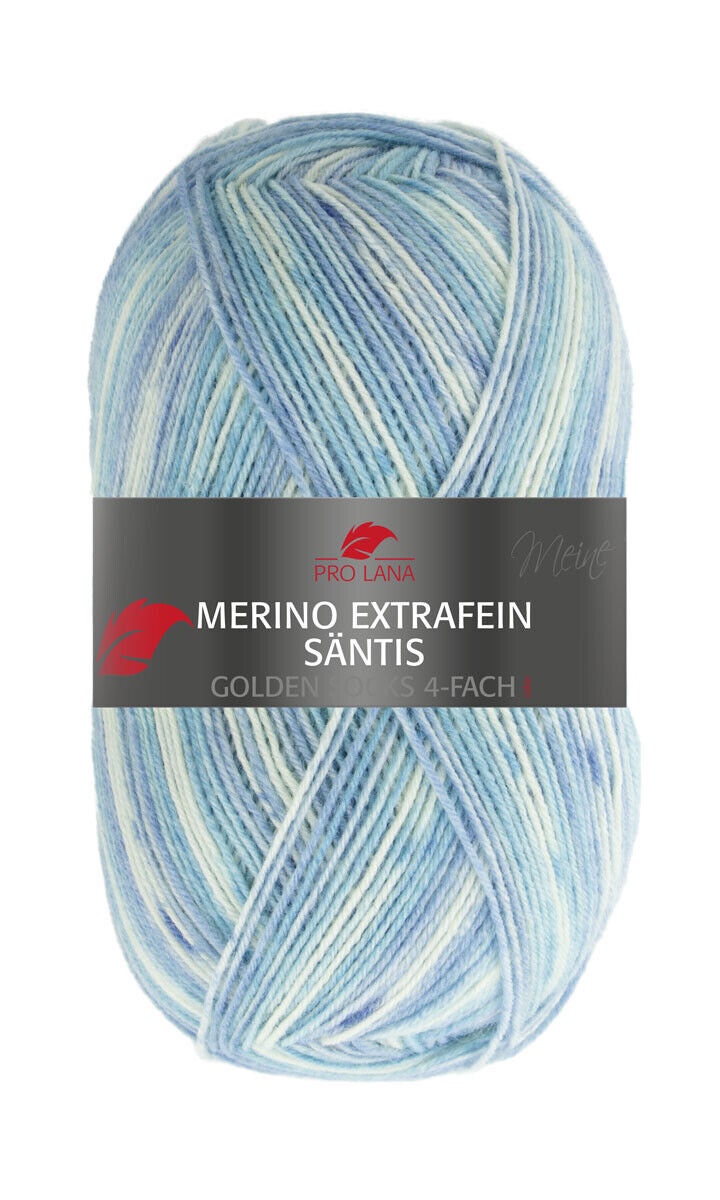 Pro Lana Golden Socks Schurwolle Merino extrafein Säntis 100g/420m 4-fädig Sockenwolle 4-fach