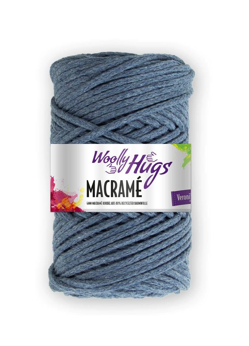 MACRAMÉ von Woolly Hugs 200g/60m Makramee Garn Baumwolle recycelt  NS 6 - 8 mm DIY