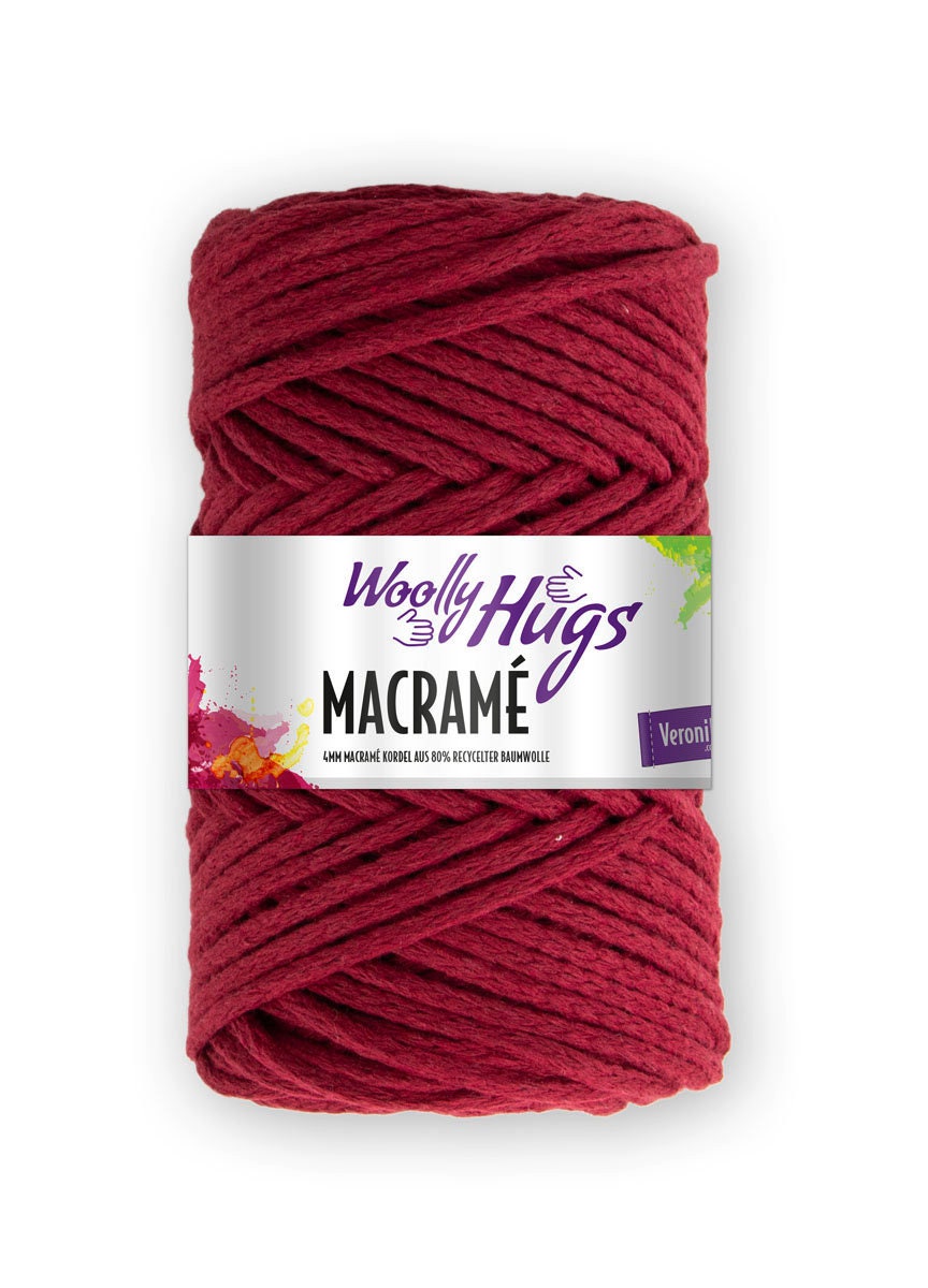 MACRAMÉ von Woolly Hugs 200g/60m Makramee Garn Baumwolle recycelt  NS 6 - 8 mm DIY