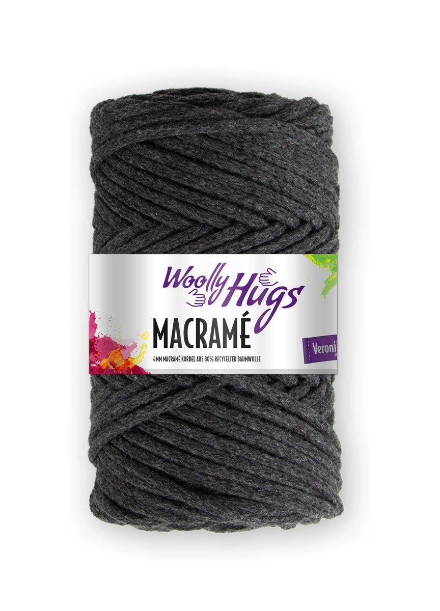 MACRAMÉ von Woolly Hugs 200g/60m Makramee Garn Baumwolle recycelt  NS 6 - 8 mm DIY