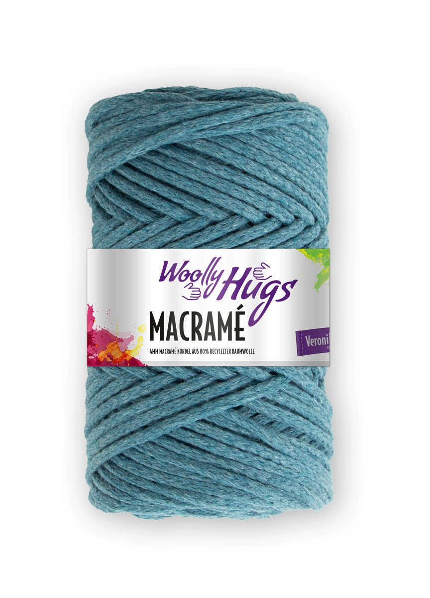 MACRAMÉ von Woolly Hugs 200g/60m Makramee Garn Baumwolle recycelt  NS 6 - 8 mm DIY
