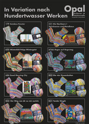 OPAL Sockenwolle 4-fach HUNDERTWASSER 4-fädig Schurwolle 100g/425m bunt Muster