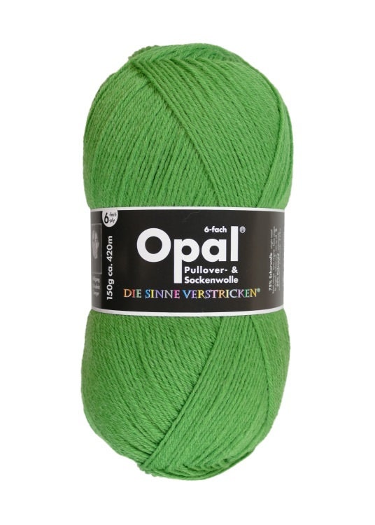 OPAL Sockenwolle 6-fach Uni einfarbig alle Farben Schurwolle Polyamid Knäuel 150g/420m